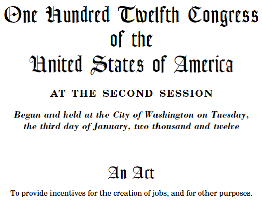 title page of the Act that created FirstNet